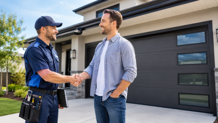 garagmahal homeowner shaking hands